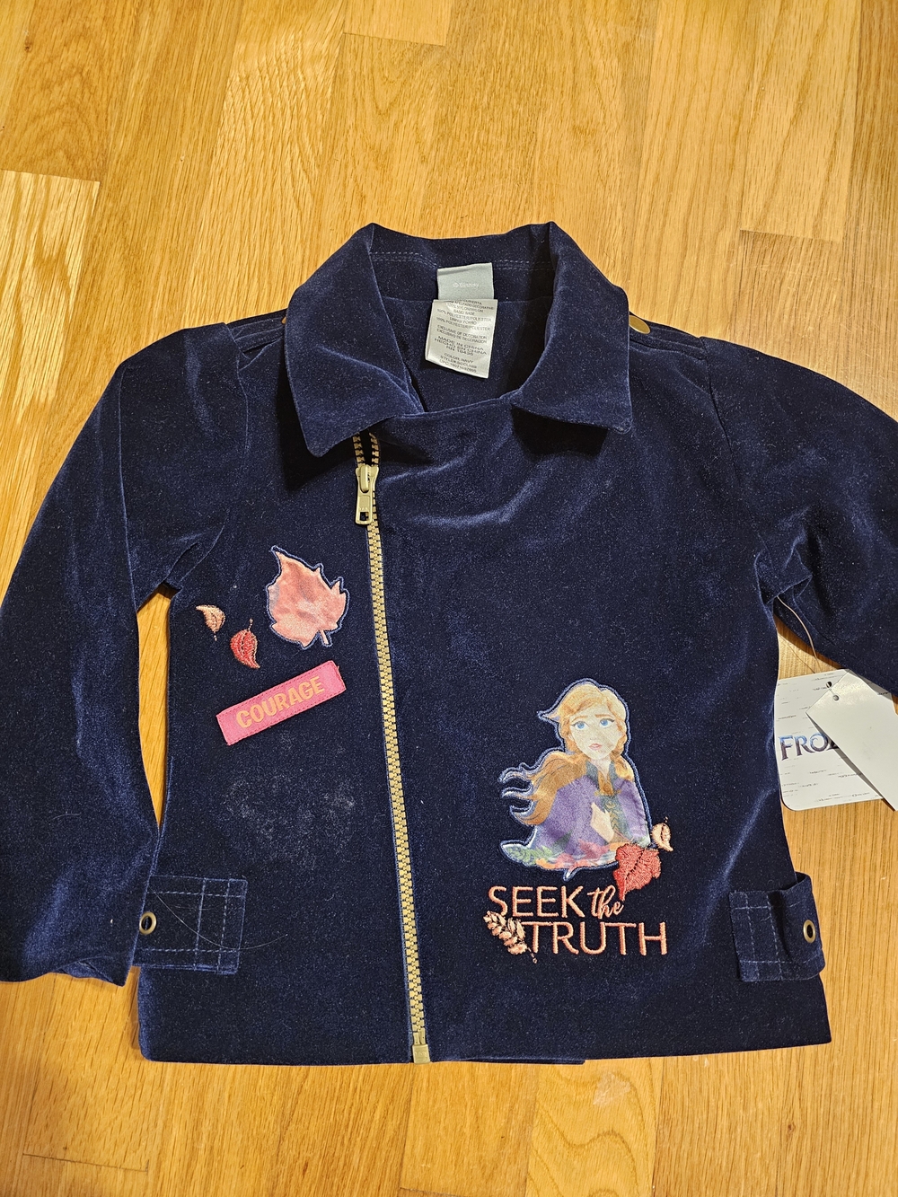 Frozen Navy Girls' Jacket - Seek the Truth